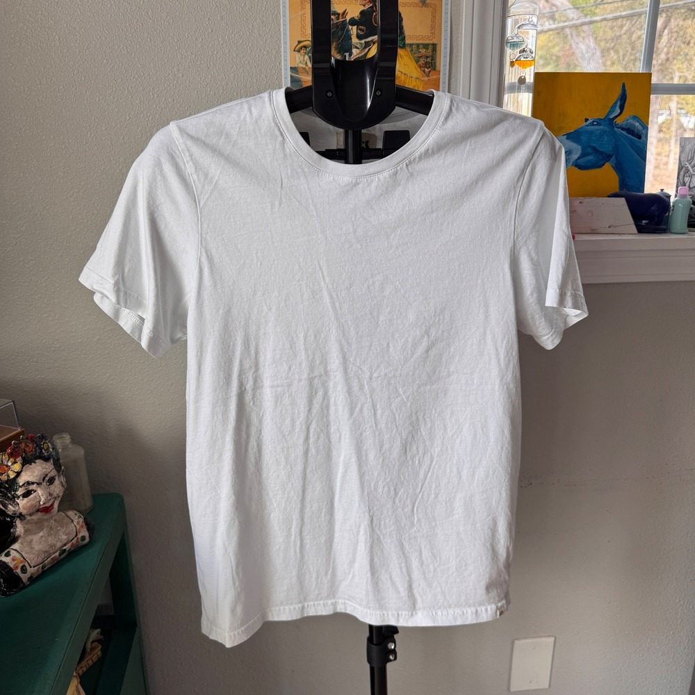 Pact Organic Cotton Crewneck Short Sleeve T-Shirt White Mens Size M